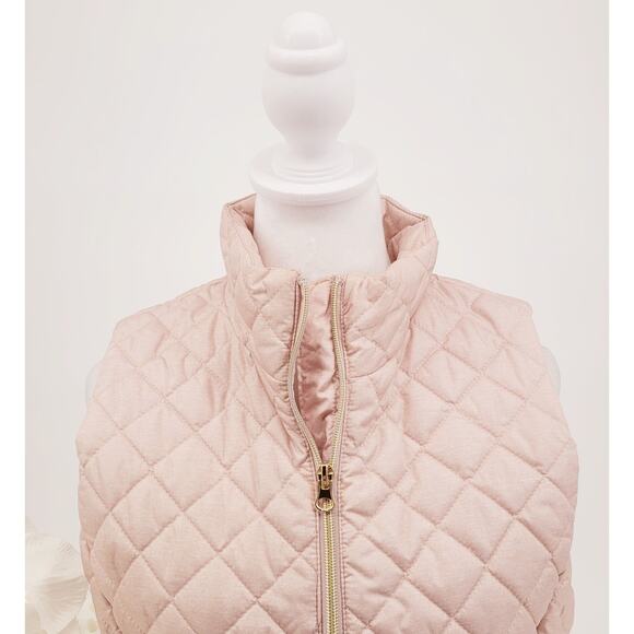 Banana Republic Womens Blush Pink Lightweight Full Zip Quilted Puffer Vest Small - Picture 2 of 7